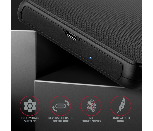 Axagon EE25-SLC, USB-C 3.2 - SATA 6G 2.5" SLIDE box, bezśrubowy - 1353407 - zdjęcie 2